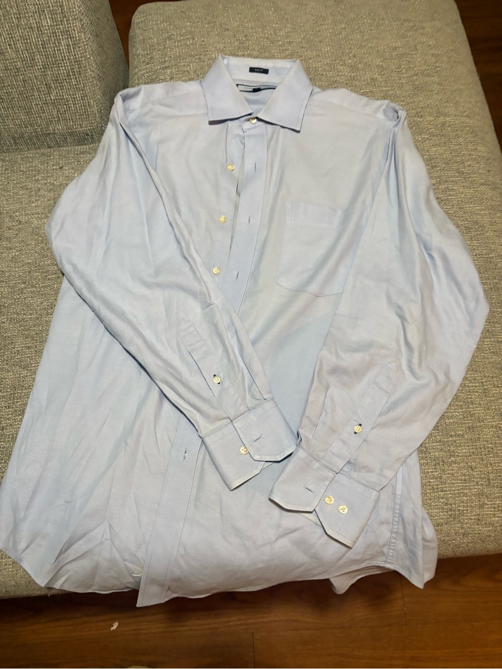 Tommy Hilfiger Slim Fit Light Blue Button-Down Dress Shirt Men Size M